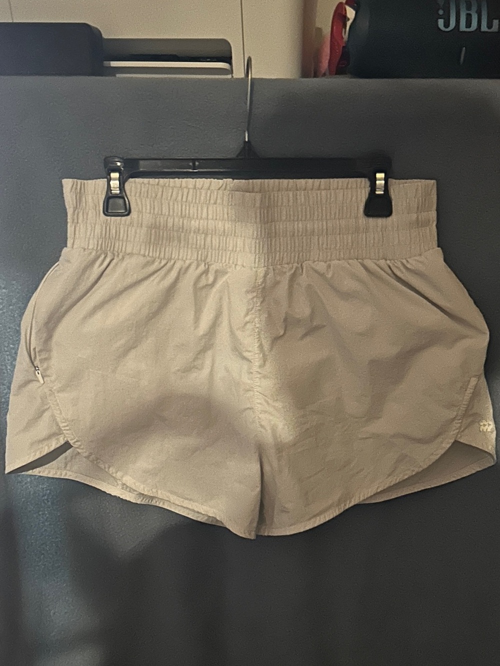 all in motion High-Waist Athletic Shorts in Beige
